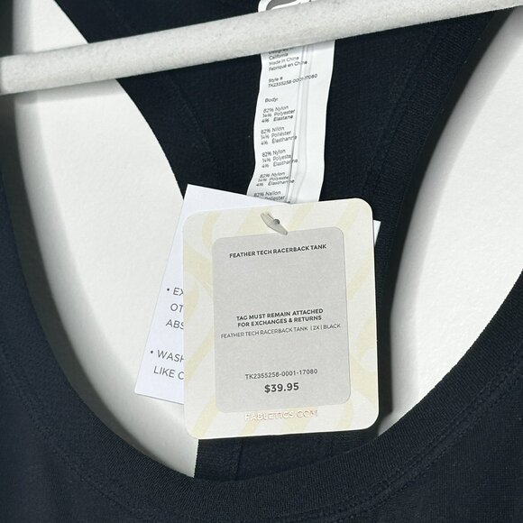 Fabletics Feather Tech Racerback Tank Top Black 2X NWT - Picture 5 of 9